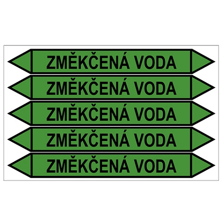 Značení potrubí, změkčená voda